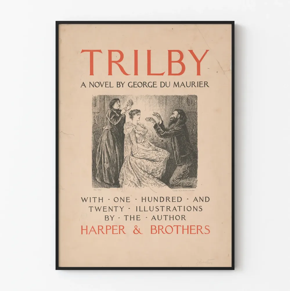 George Du Maurier'n Trilby-vintagejuliste seinäkoristeeksi