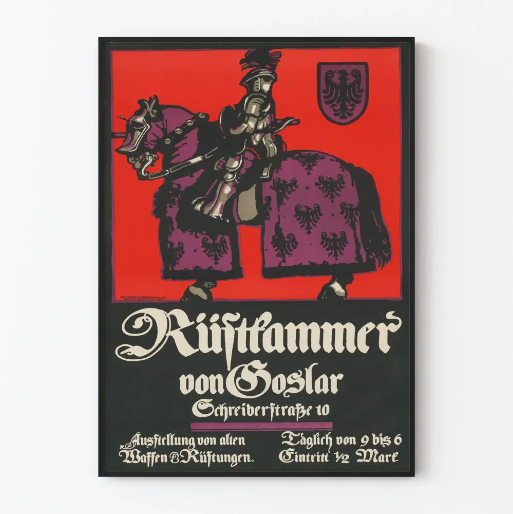 Goslarin Rüstkammer-näyttelyn vintagejuliste