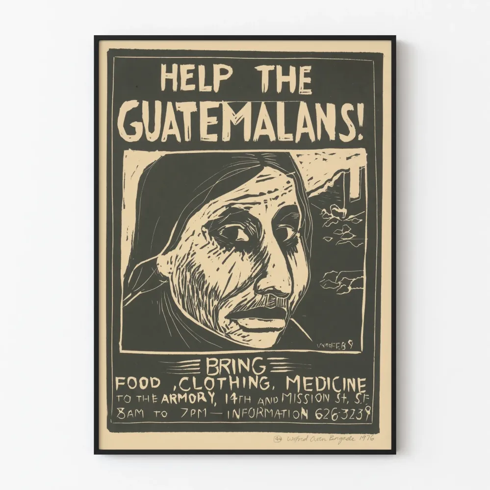 Guatemalan Solidaarisuusjuliste - Humanitaarinen apu vintage