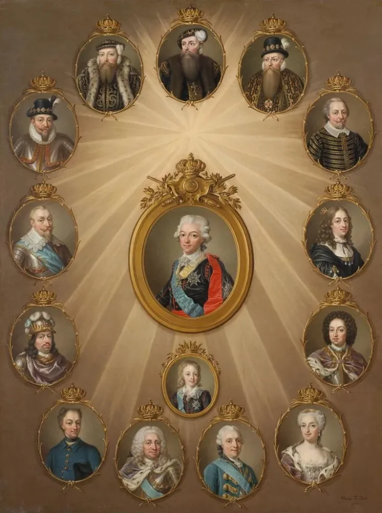 Gustav I:n ja Gustav IV Adolfin Régent-taidetuloste Ulrika Paschilta | Maalaus