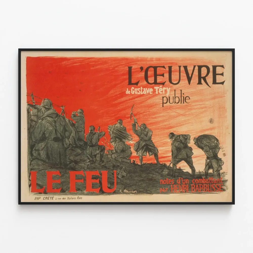 Gustave Téryn juliste Henri Barbusse'n Tulesta