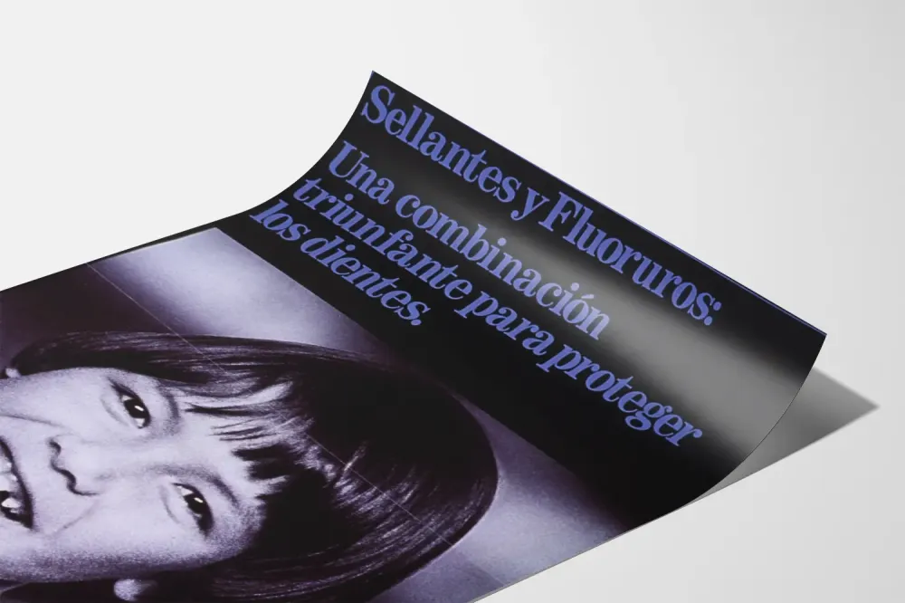 Hammaslääketieteen juliste: Hammassuojaus täyteaineilla ja fluoriineilla
