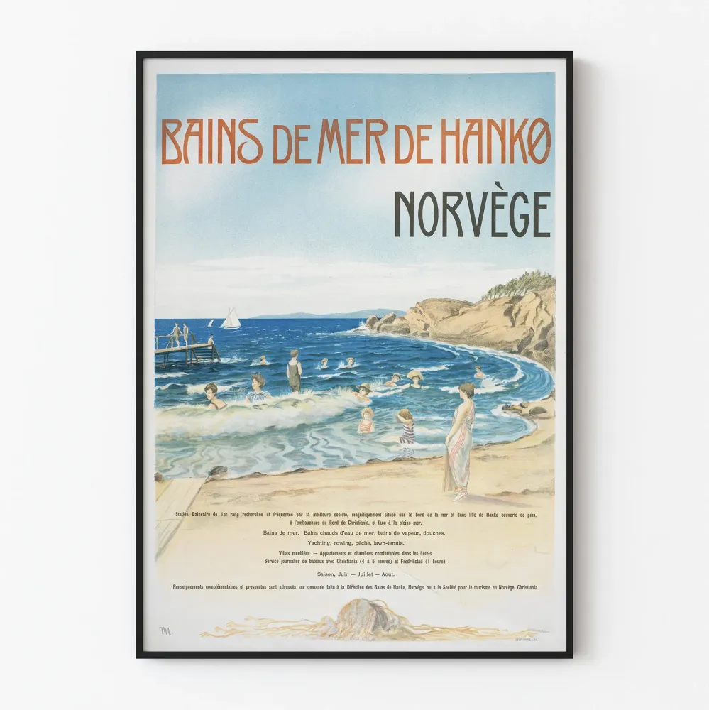 Hanko Norjan merivintagejuliste sisustukseen
