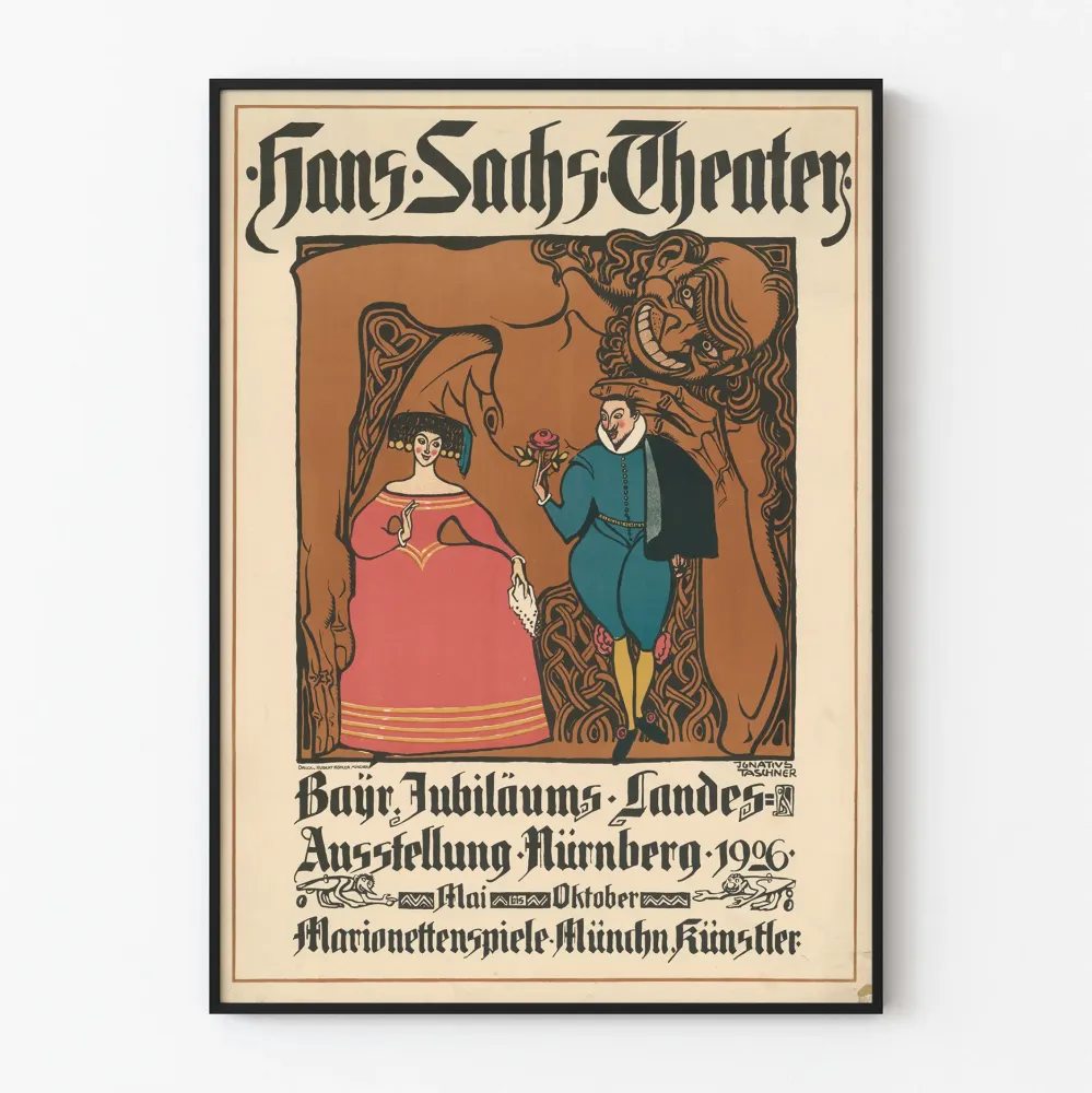 Hans Sachs -teatterin juliste - Nurnbergin näyttely 1906