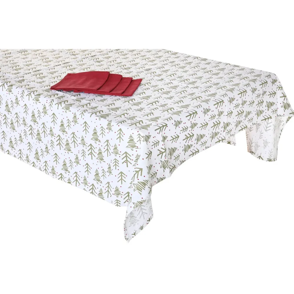 Hartsia hylkivä pöytäliina Home ESPRIT Valkoinen Vihreä Beige (5 Kappaletta)