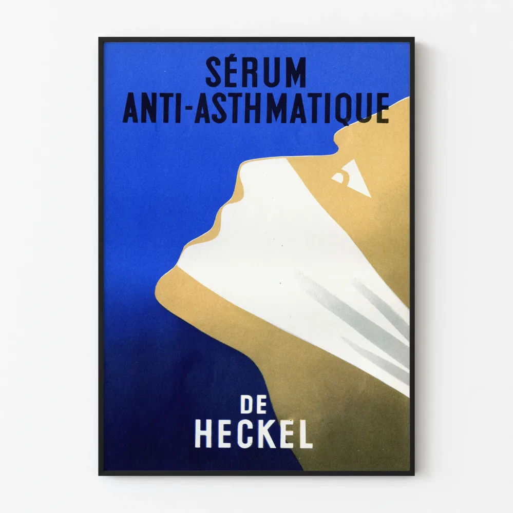 Heckelin vintage Juliste Astmavastainen seerumi - Lääketieteellinen seinäkoristelu