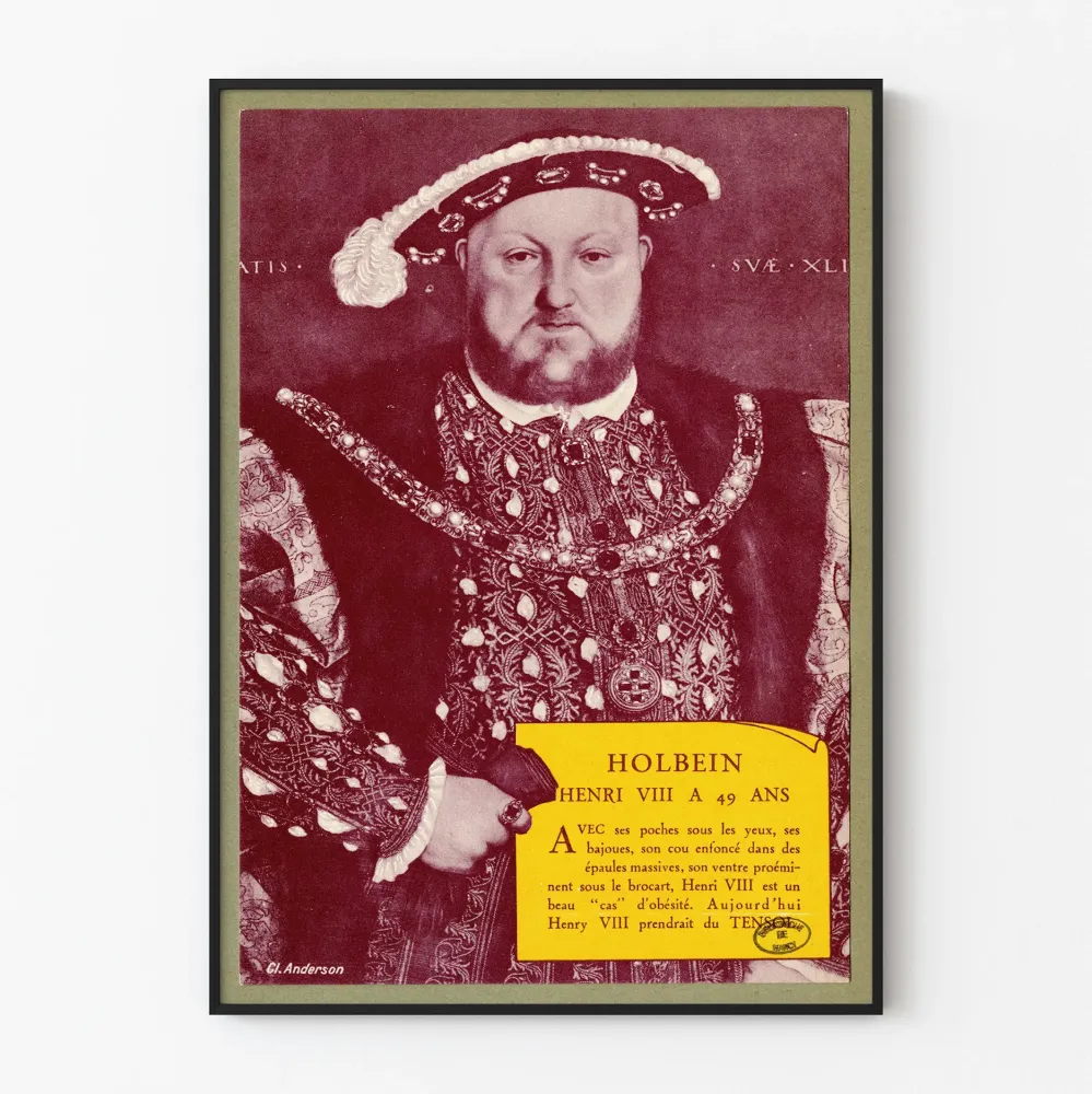 Henri VIII:n juliste 49-vuotiaana Holbeinilta - Historiallinen taidetuloste