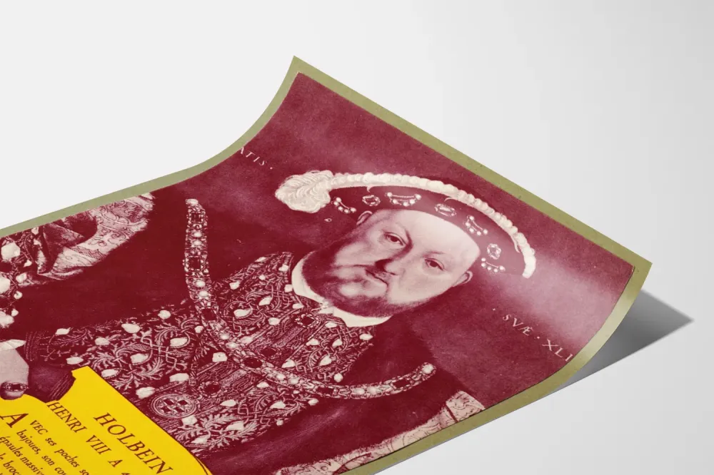 Henri VIII:n juliste 49-vuotiaana Holbeinilta - Historiallinen taidetuloste