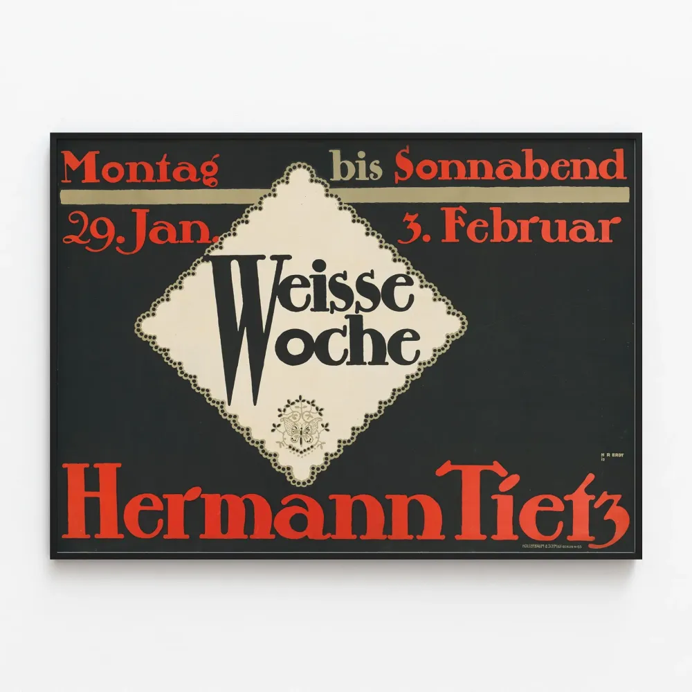 Hermann Tietzin retrojuliste Weisse Woche