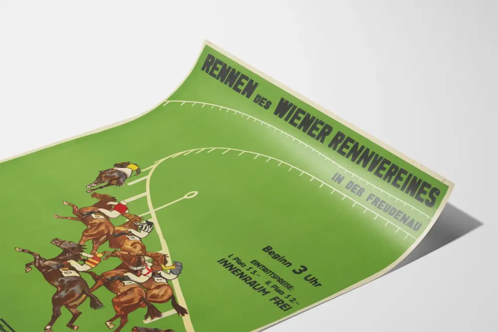Hevoskilpailujen juliste Wiener Rennvereines à Freudenau