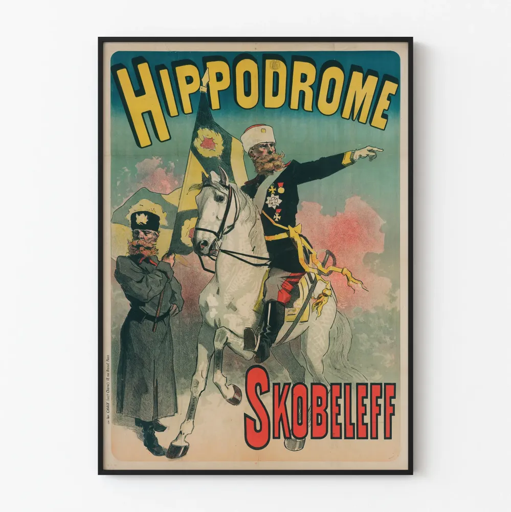 Hippodromi Skobeleff - Vintage ratsastustyylinen seinäkoristelu juliste