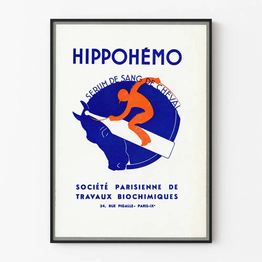 Hippohémo juliste - vintage tieteellinen seinäkoriste