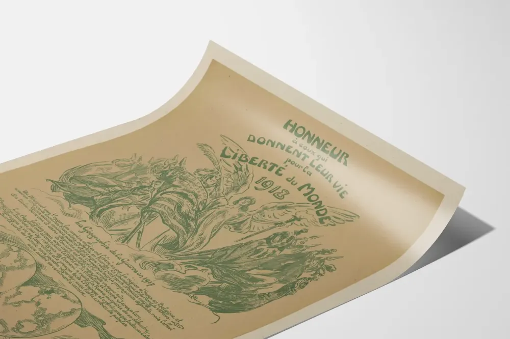 historiallinen juliste 1918 kunniaksi vapauden puolustajille