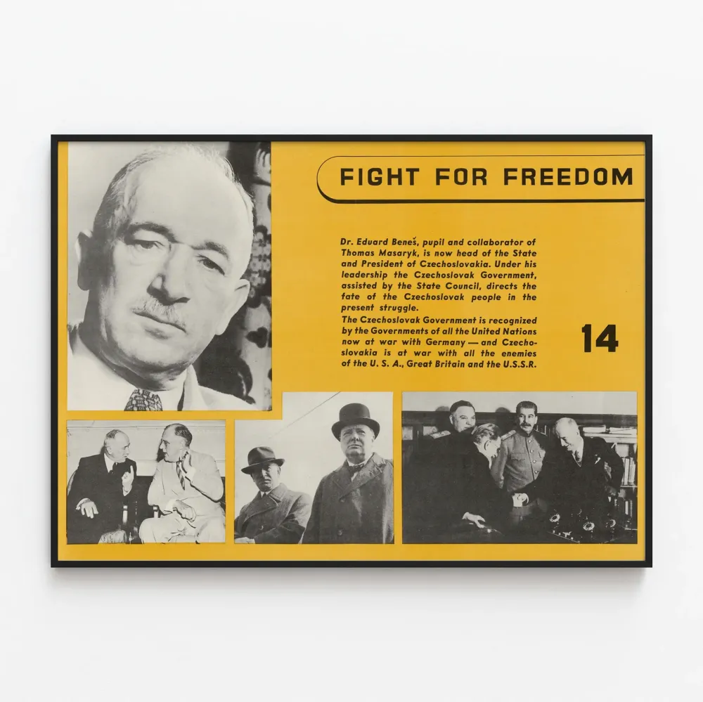 Historiallinen juliste 'Fight Freedom' Tšekkoslovakia