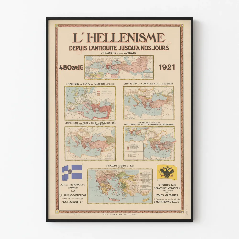 Historiallinen juliste Hellénismi antiikin ajoista vuoteen 1921