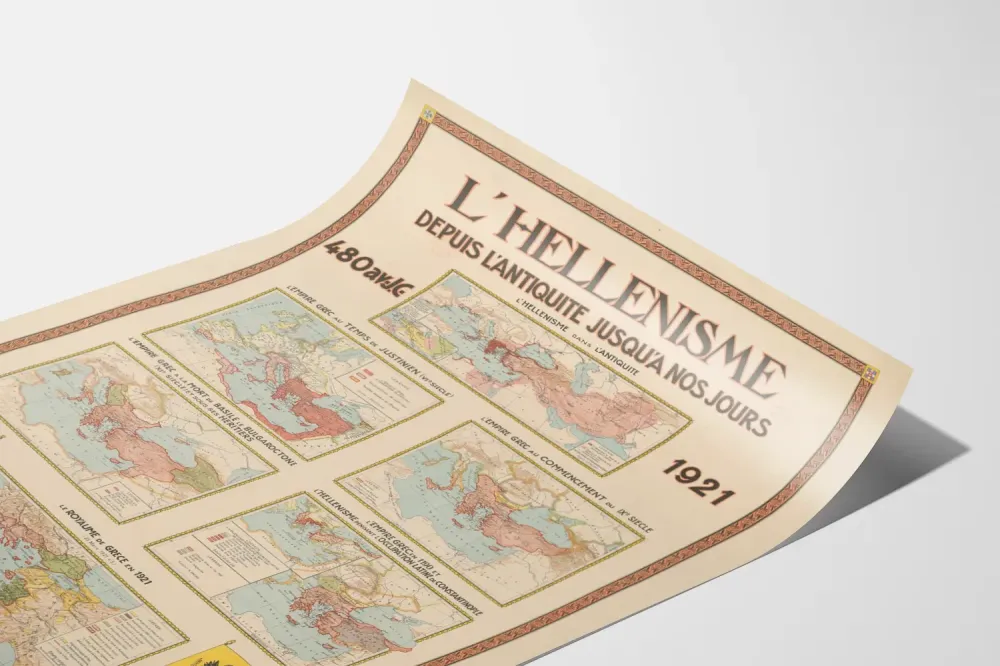 Historiallinen juliste Hellénismi antiikin ajoista vuoteen 1921