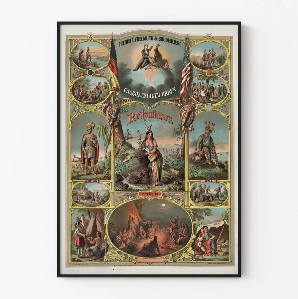 Historiallinen juliste Itsensä hallitseva Rothmänner-veljeskunta - Vintage-seinäkoriste