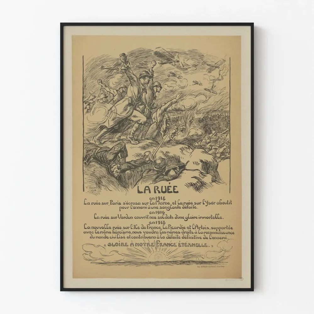 Historiallinen juliste Karkureitti vuonna 1914