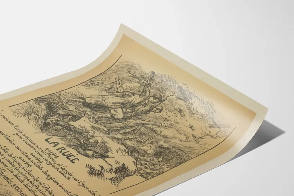Historiallinen juliste Karkureitti vuonna 1914