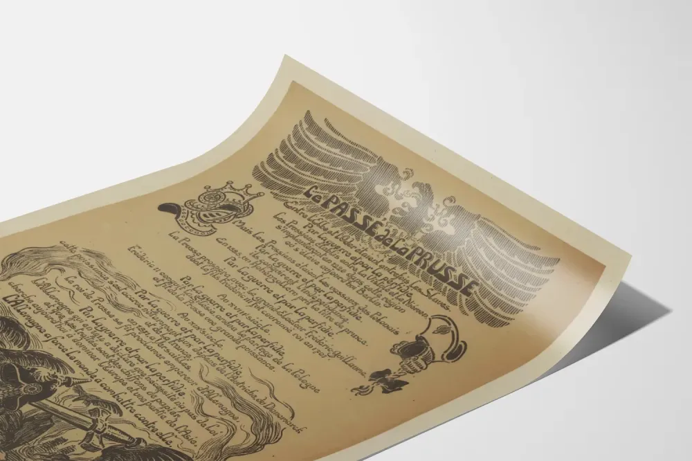 Historiallinen juliste Preussin menneisyys 1918