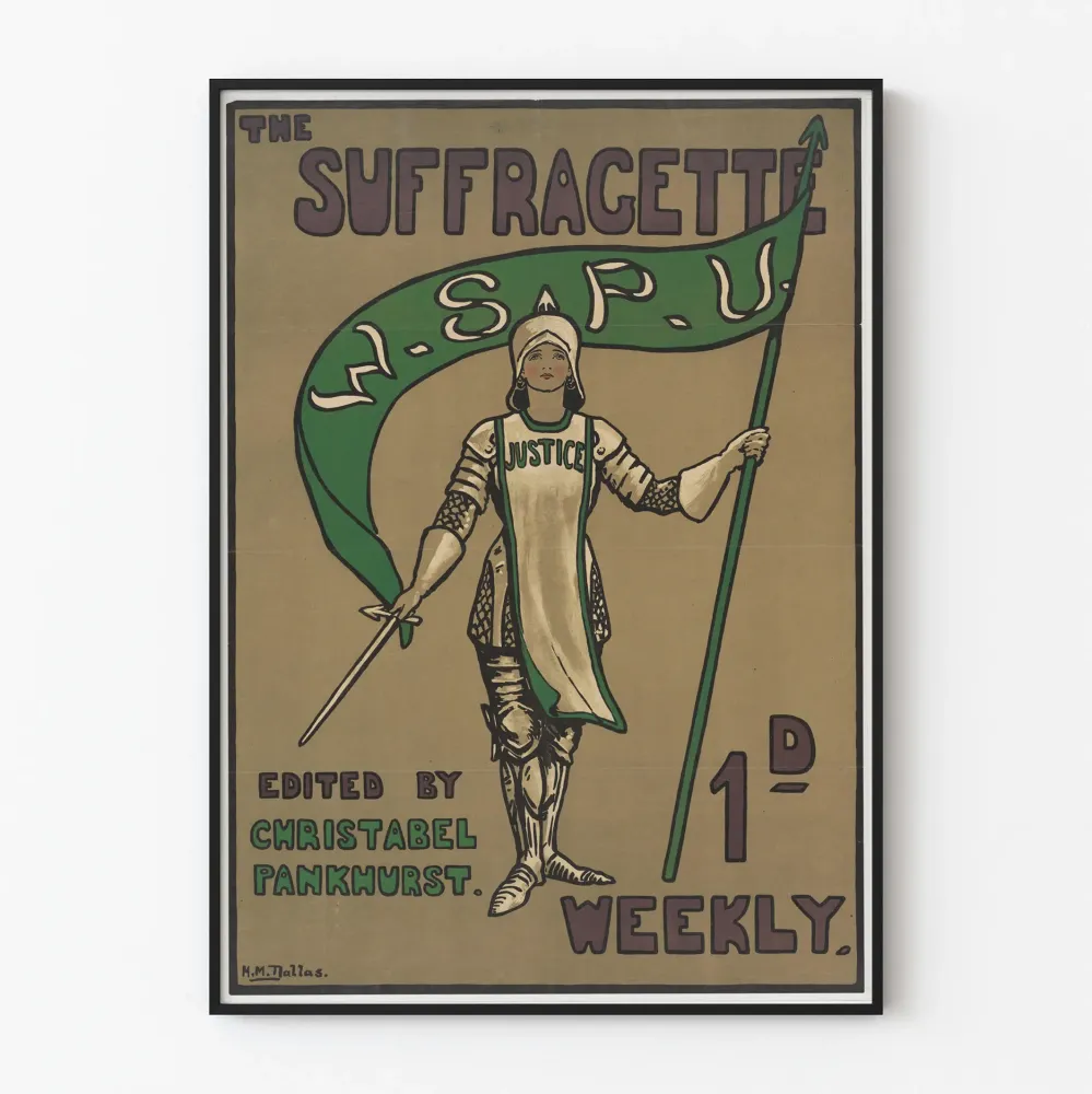 historiallinen juliste Suffragette - Taide-seinämaalaus sitoutunut