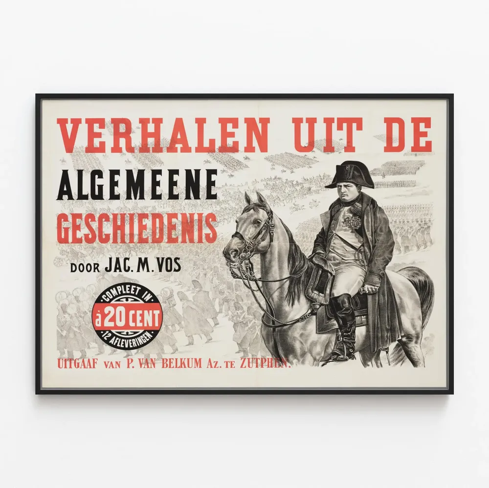 Historiallinen juliste Verhalen uit de Algemeene Geschiedenis par Jac. M. Vos