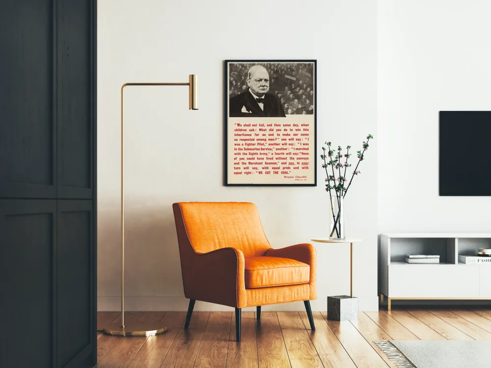 Historiallinen juliste Winston Churchill Me emme epäonnistu 1942