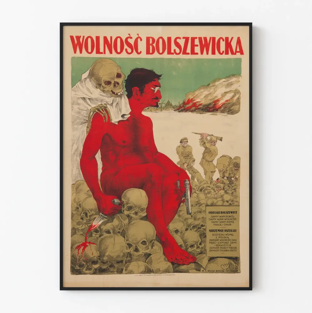 Historiallinen propagandajuliste Wolność Bolszewicka seinäkoristeeksi
