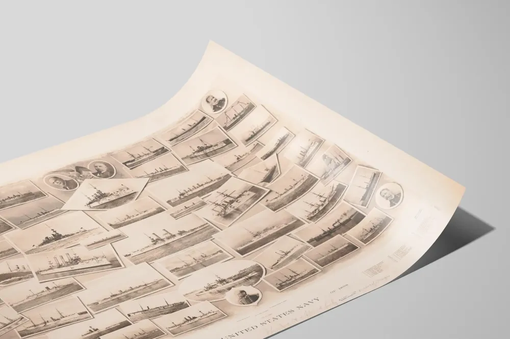 Historiallinen Yhdysvaltain voitokas laivajuliste 1898
