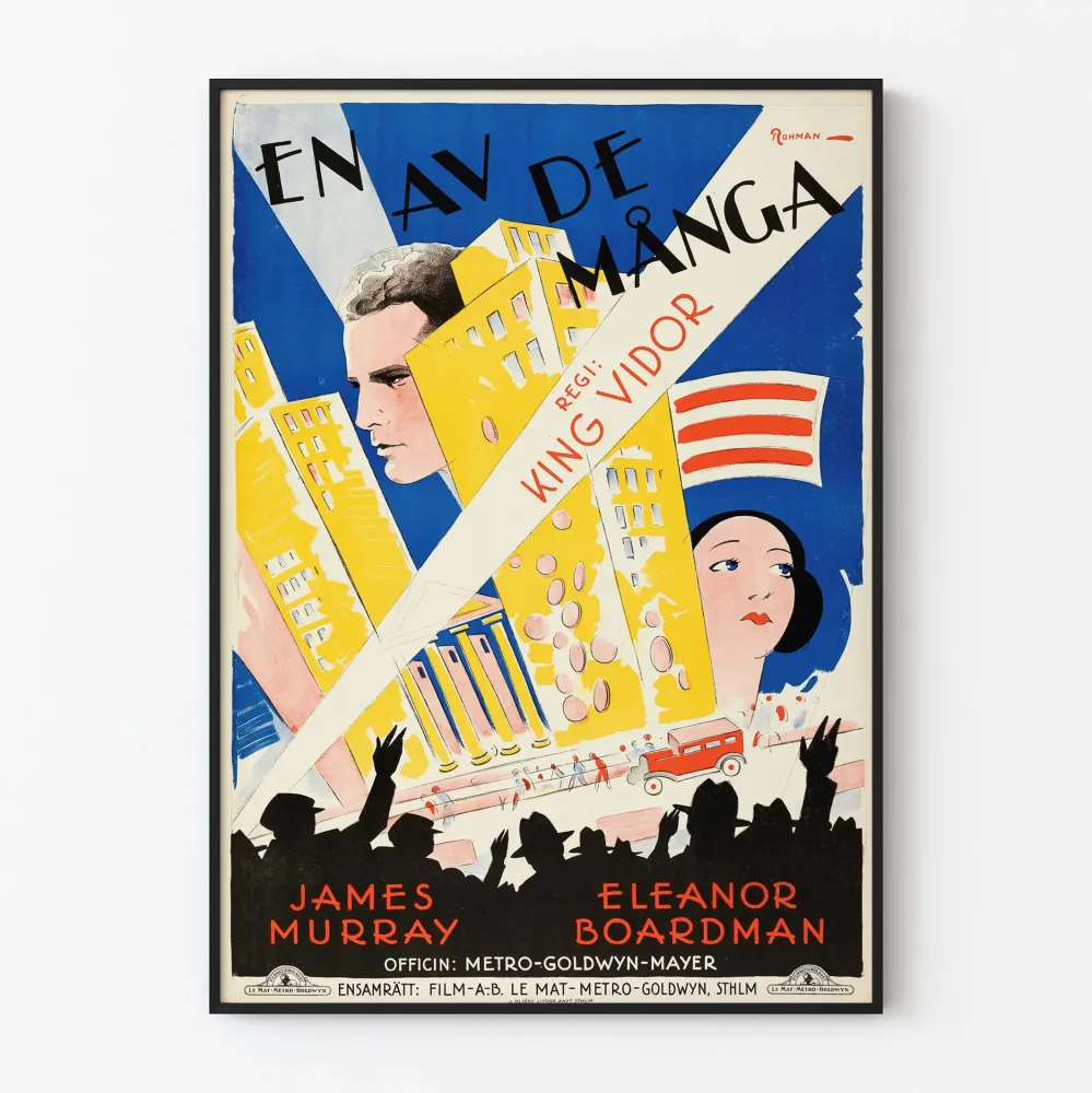 Hollywoodin Art Déco -elokuvajuliste vintage