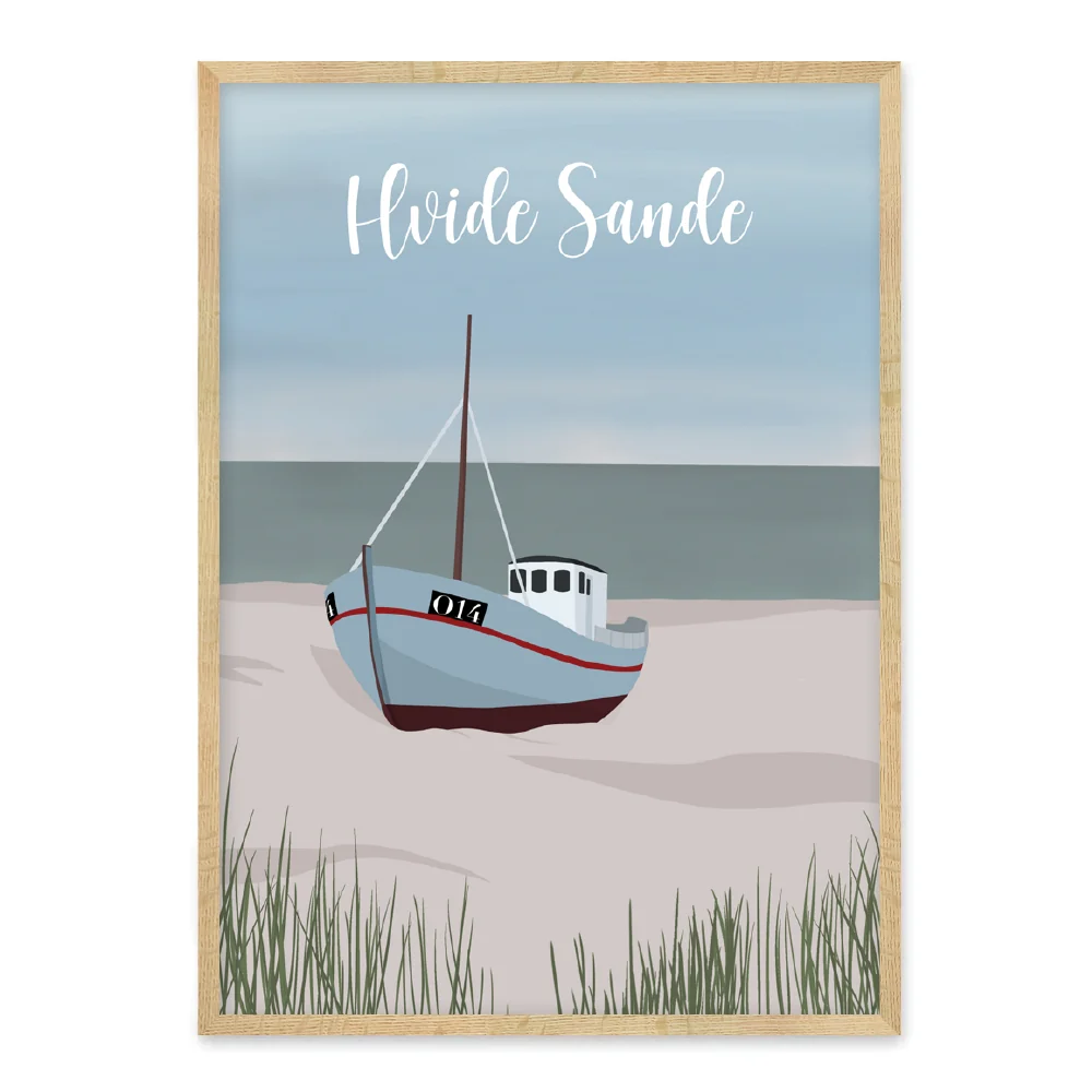 Hvide Sande - sommerhusplakat