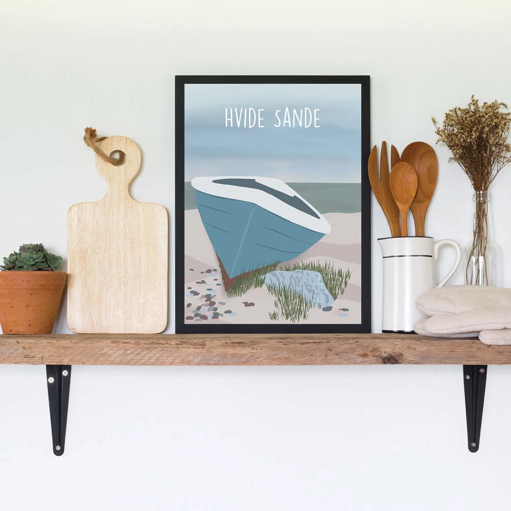 Hvide Sande - sommerhusplakat