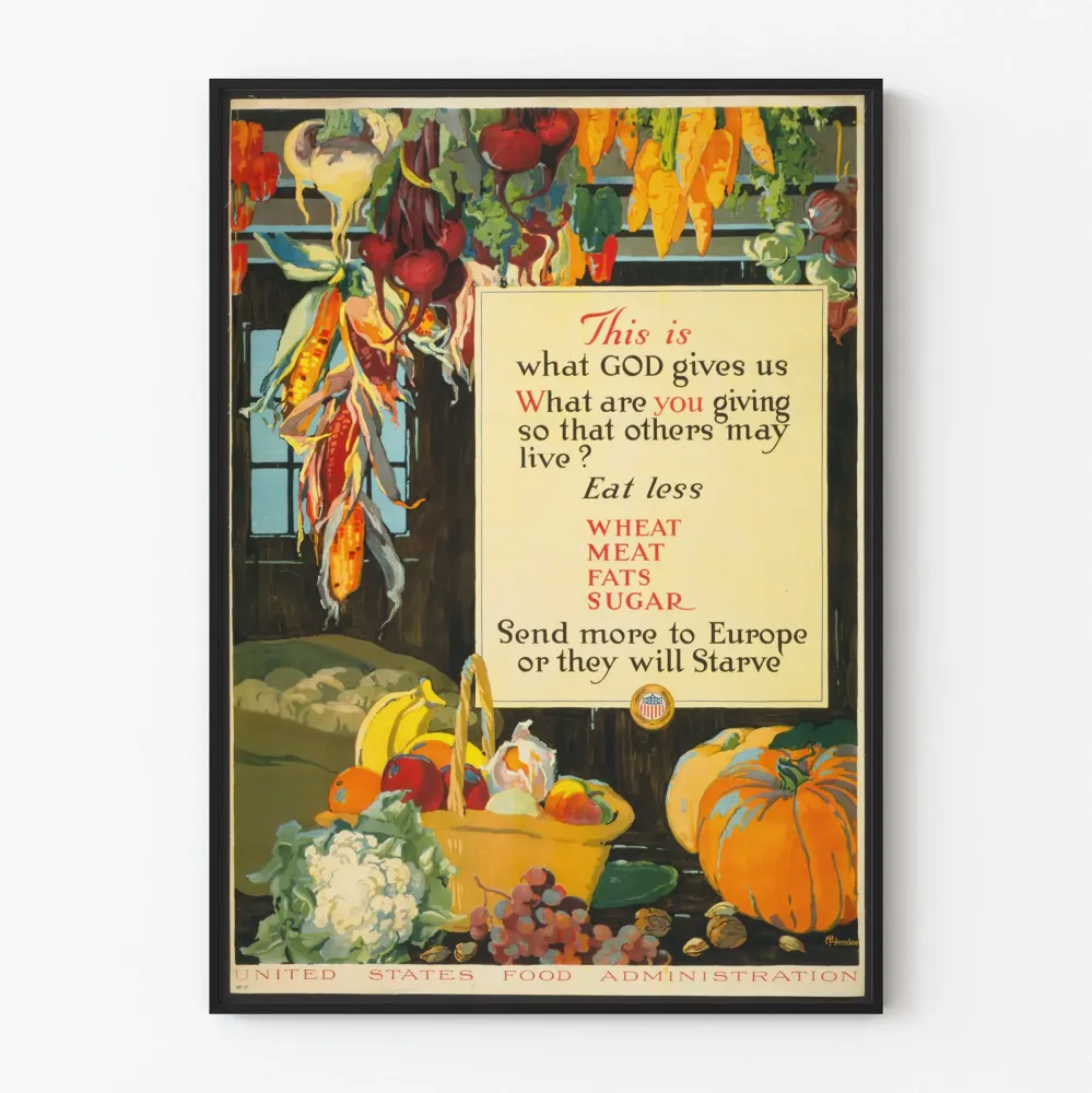 Inspiroiva vintage-ruokateemainen seinäjuliste sisustukseen