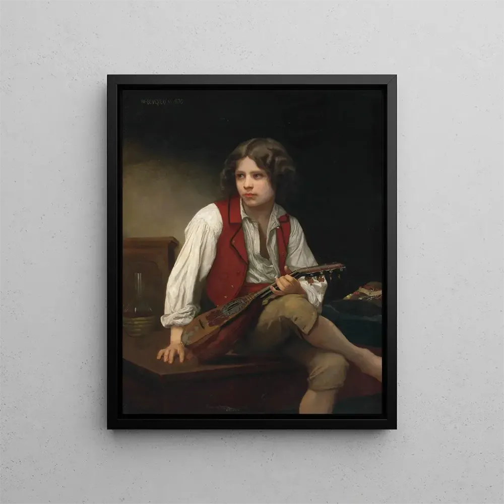Italialainen maalaus mandoliinilla - William Bouguereau | Taidetuloste