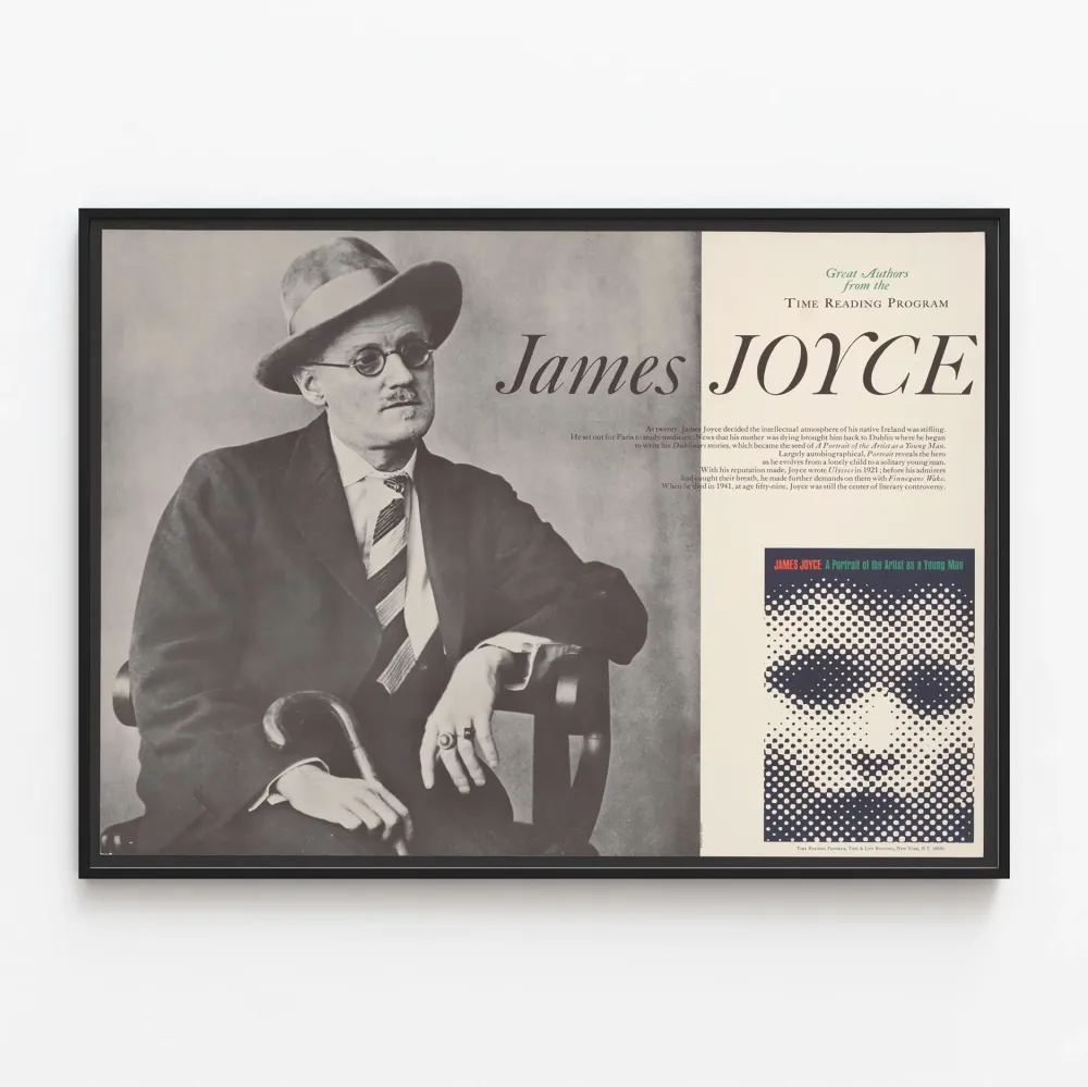 James Joyce - Suuri kirjallinen hahmo Time Reading -ohjelmassa Juliste