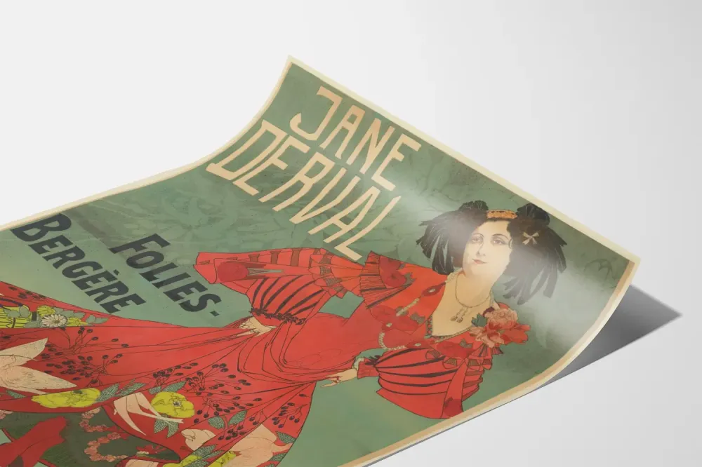 Jane Derval -juliste Folies Bergère -teatterissa