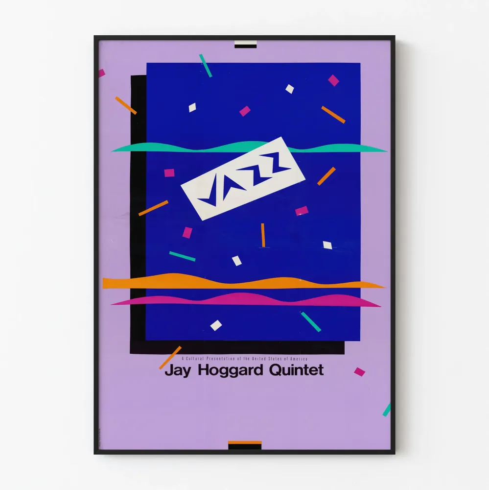 Jazz Jay Hoggard Quintetin juliste graafinen suunnittelu
