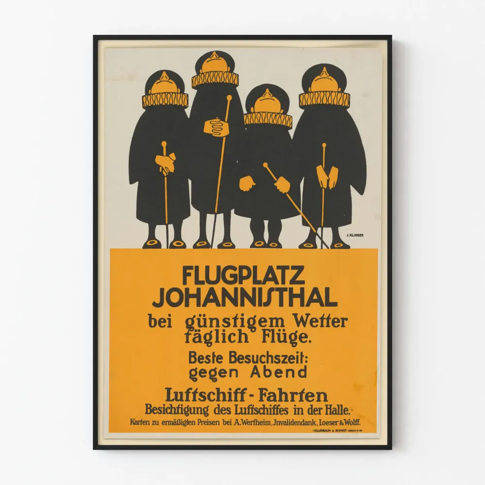 Johannisthalin lentokentän juliste - vintage-ilmailujuliste