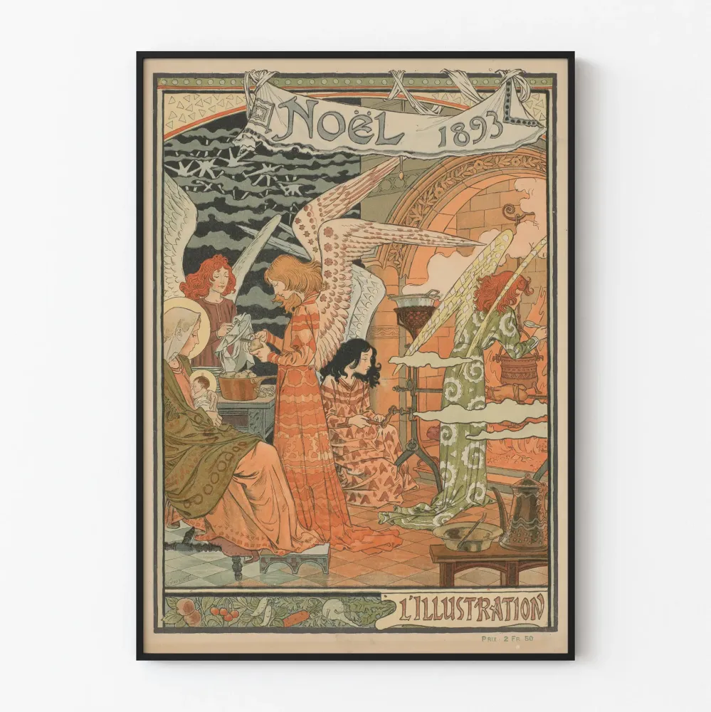 Joulukalenteri 1893 - Juliste L'Illustration Vintage