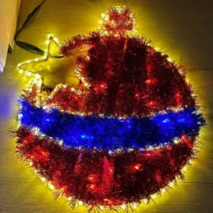 Joulukoristeinen LED -valo - punainen, sininen ja lämmin valkoinen - 60x55 cm (kopio)