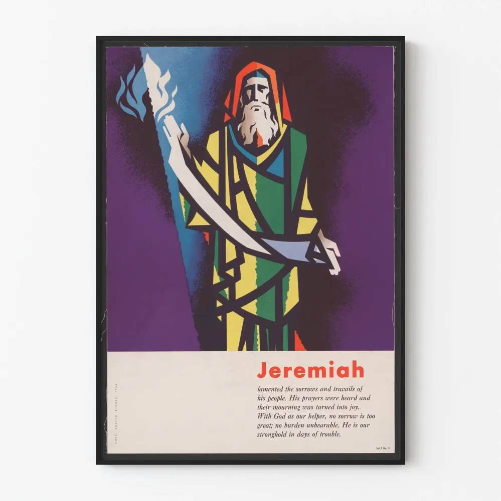 Jérémie-tyylinen vintage-grafiikkajuliste seinälle