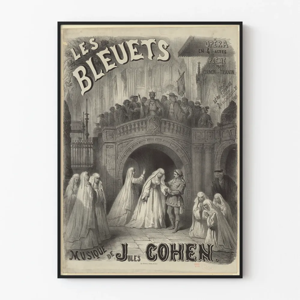 Jules Cohenin vintage-oopperajuliste Les Bleuets