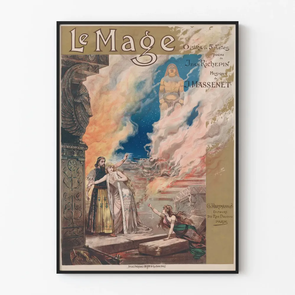 Jules Massenet'n oopperan Le Mage vintagejuliste