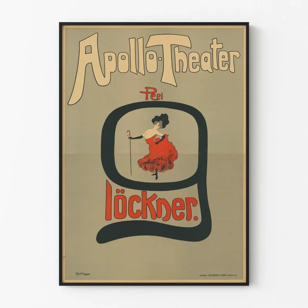 Juliste Apollo-teatteri Pepi Löckner vintage