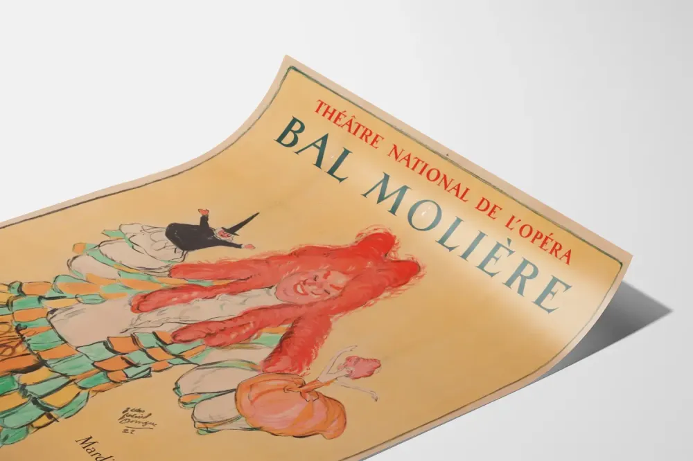 Juliste Bal Molière Kansallisoopperan teatteri 1922