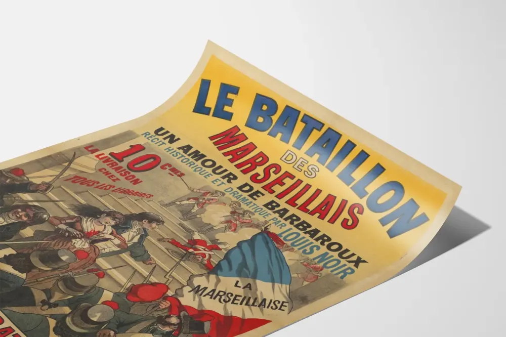 Juliste Le Bataillon des Marseillais - Un Amour de Barbaroux Louis Noir