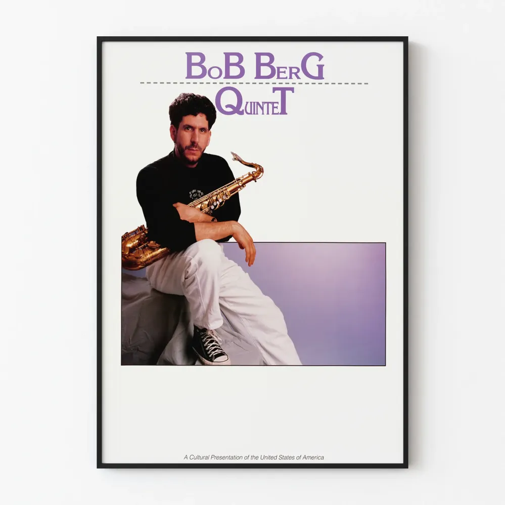 Juliste BoB BeRG Quintet saksofoni jazz vintage