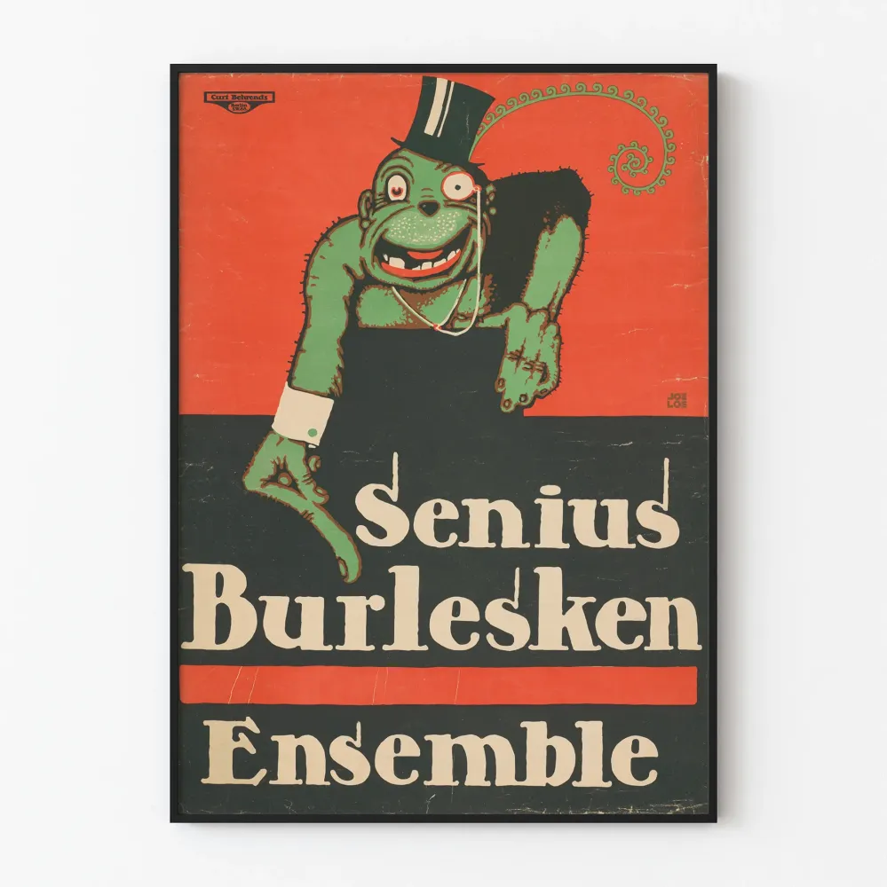 Juliste Burlesken Ensemble -tyylinen vintage