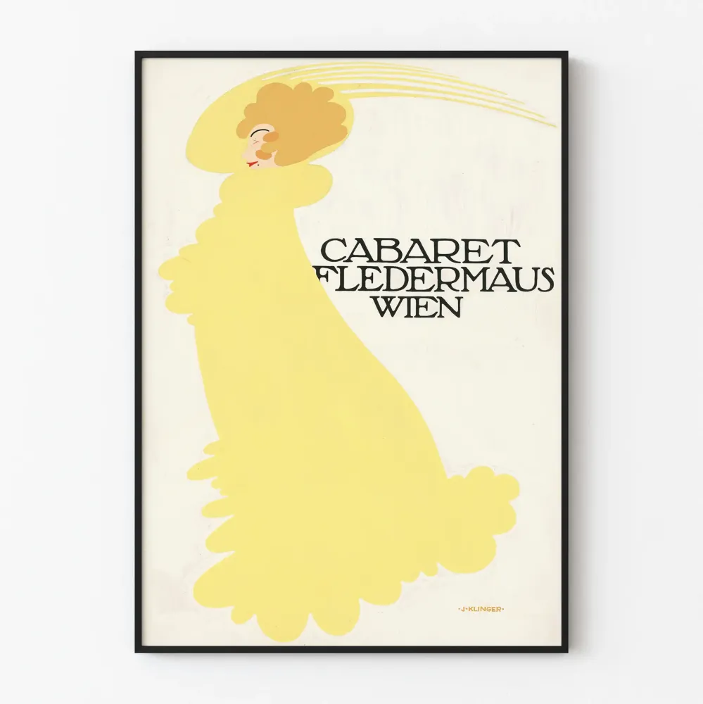 Juliste Cabaret Fledermaus Wien par J. Klinger - Vintage seinäkoriste
