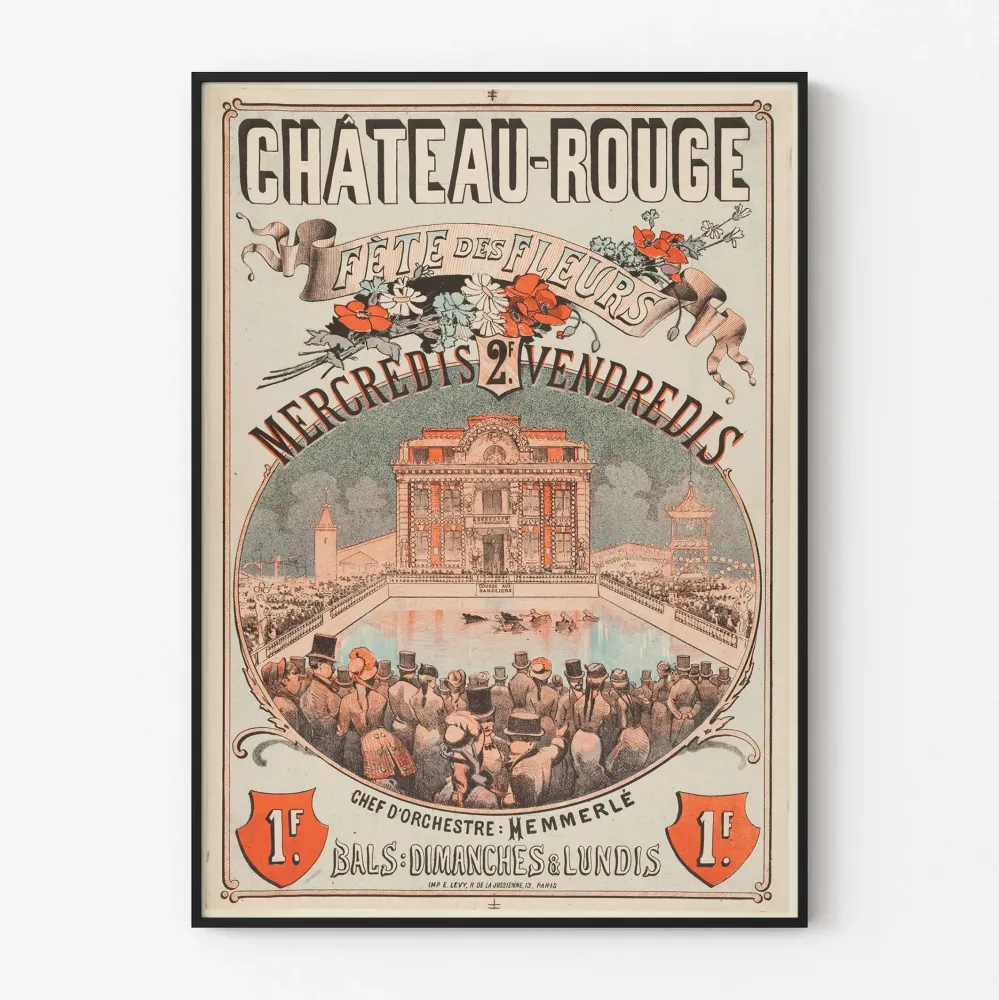 Juliste Château-Rouge Kukkamessut - Vintage-seinäkoriste